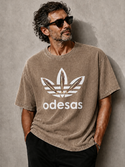 T-shirt Odesas Washed cappuccino oversize